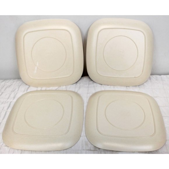 Disney Artist Sketch Bamboo Plates 4 Piece Set Mickey Mouse Goofy Square Grid - Picture 3 of 9